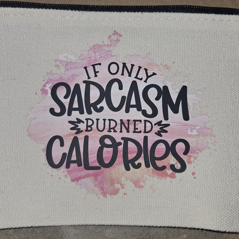 Sarcasm Quote Canvas Pouch